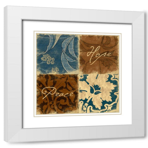 Pattern White Modern Wood Framed Art Print with Double Matting by Grey, Jace