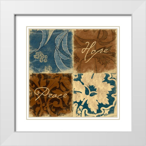 Pattern White Modern Wood Framed Art Print with Double Matting by Grey, Jace