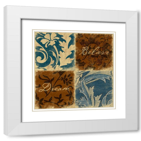 Pattern 2 White Modern Wood Framed Art Print with Double Matting by Grey, Jace