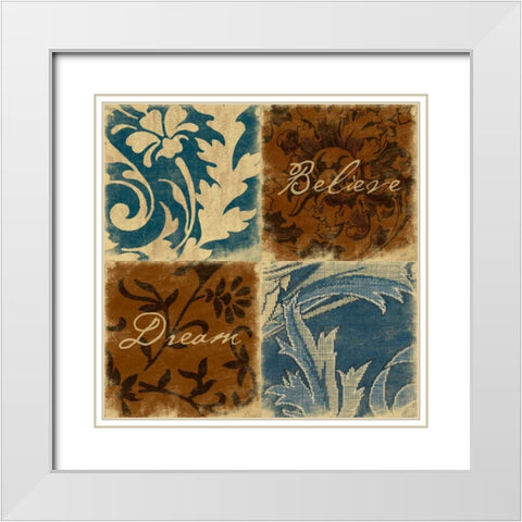 Pattern 2 White Modern Wood Framed Art Print with Double Matting by Grey, Jace