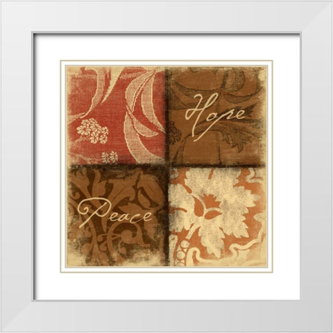 Pattern White Modern Wood Framed Art Print with Double Matting by Grey, Jace