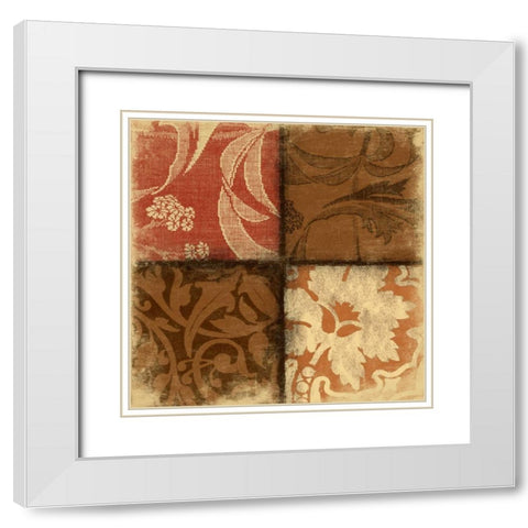 Pattern White Modern Wood Framed Art Print with Double Matting by Grey, Jace