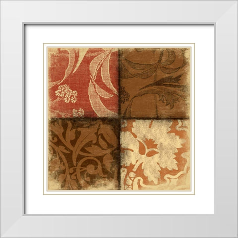 Pattern White Modern Wood Framed Art Print with Double Matting by Grey, Jace