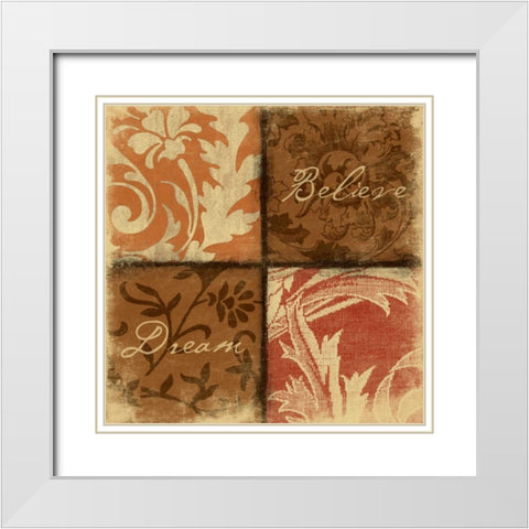 Pattern 2 White Modern Wood Framed Art Print with Double Matting by Grey, Jace