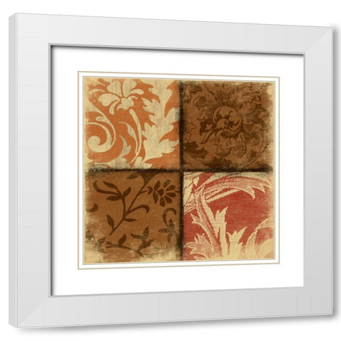 Pattern White Modern Wood Framed Art Print with Double Matting by Grey, Jace