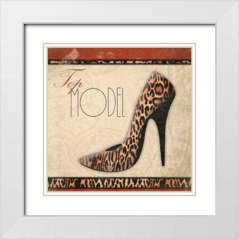 Top Model White Modern Wood Framed Art Print with Double Matting by Grey, Jace