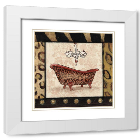 Bath1 White Modern Wood Framed Art Print with Double Matting by Grey, Jace