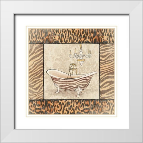 Bath 2 White Modern Wood Framed Art Print with Double Matting by Grey, Jace