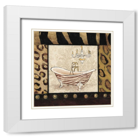 Bath 2 White Modern Wood Framed Art Print with Double Matting by Grey, Jace