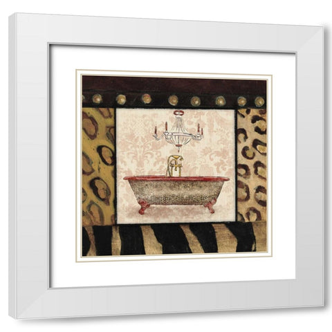Bath 3 White Modern Wood Framed Art Print with Double Matting by Grey, Jace