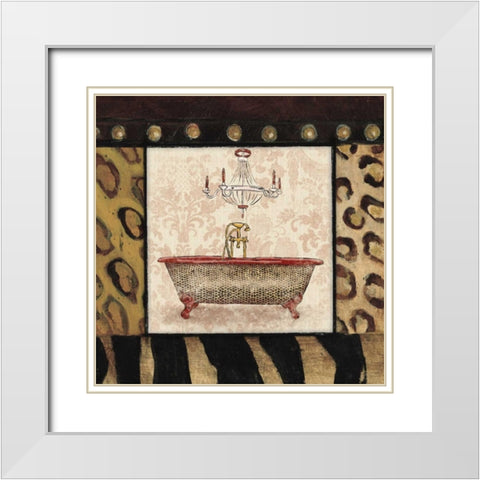 Bath 3 White Modern Wood Framed Art Print with Double Matting by Grey, Jace