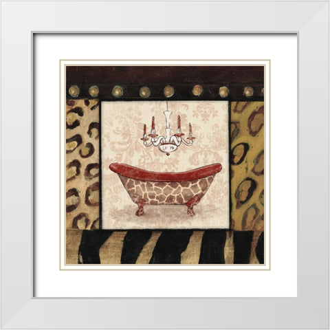 Bath 4 White Modern Wood Framed Art Print with Double Matting by Grey, Jace