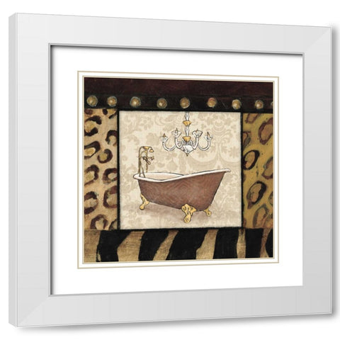 Bath 6 White Modern Wood Framed Art Print with Double Matting by Grey, Jace