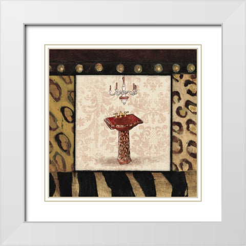 Sink2 red White Modern Wood Framed Art Print with Double Matting by Grey, Jace