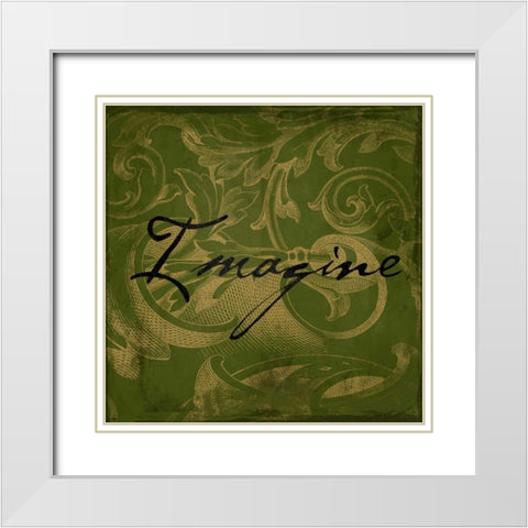 Imagine White Modern Wood Framed Art Print with Double Matting by Grey, Jace