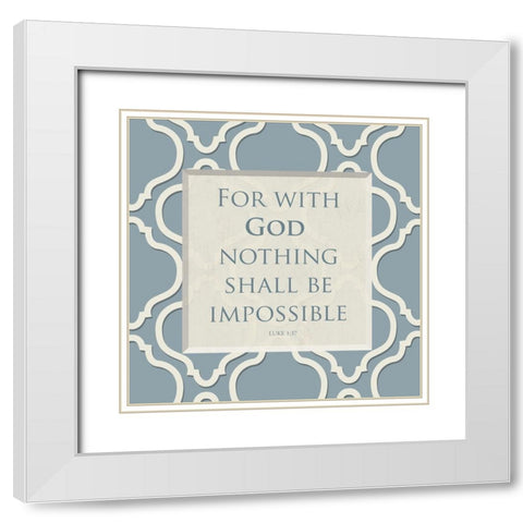 Impossible White Modern Wood Framed Art Print with Double Matting by Grey, Jace