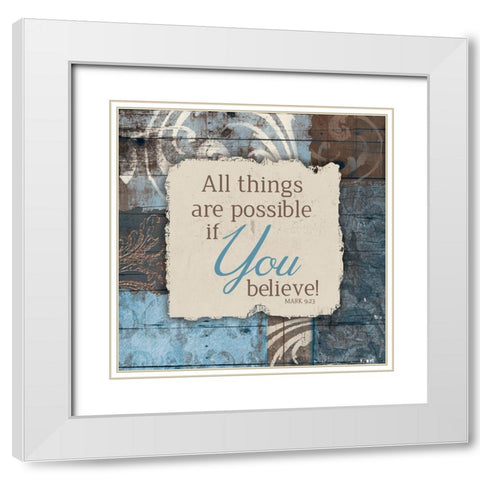 All Things White Modern Wood Framed Art Print with Double Matting by Grey, Jace