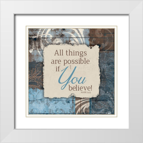 All Things White Modern Wood Framed Art Print with Double Matting by Grey, Jace