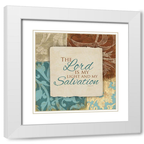 Lord Salvation White Modern Wood Framed Art Print with Double Matting by Grey, Jace