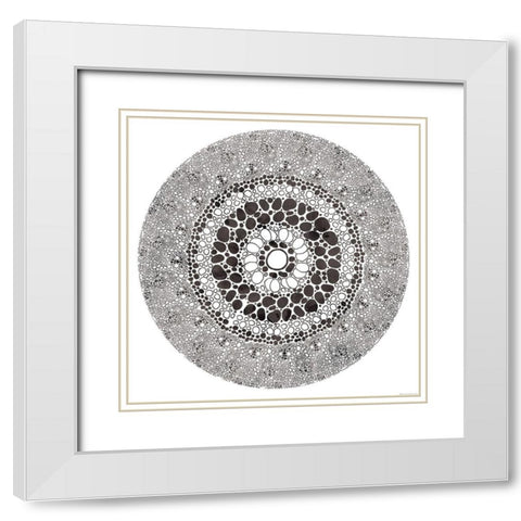 Microscope White Modern Wood Framed Art Print with Double Matting by Grey, Jace