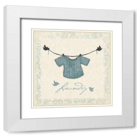 Laundry shirt White Modern Wood Framed Art Print with Double Matting by Grey, Jace
