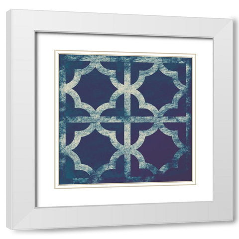 Blue Window White Modern Wood Framed Art Print with Double Matting by Grey, Jace