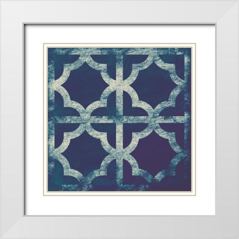 Blue Window White Modern Wood Framed Art Print with Double Matting by Grey, Jace