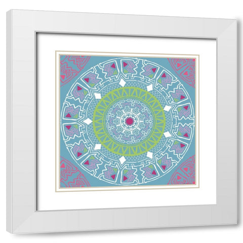 Mandala Wine White Modern Wood Framed Art Print with Double Matting by Grey, Jace