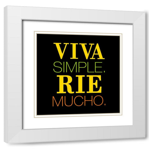 Viva Rie White Modern Wood Framed Art Print with Double Matting by Grey, Jace