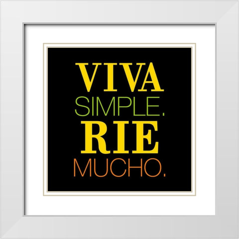 Viva Rie White Modern Wood Framed Art Print with Double Matting by Grey, Jace