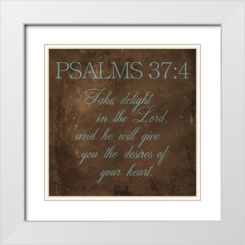 Take Delight Brown White Modern Wood Framed Art Print with Double Matting by Grey, Jace