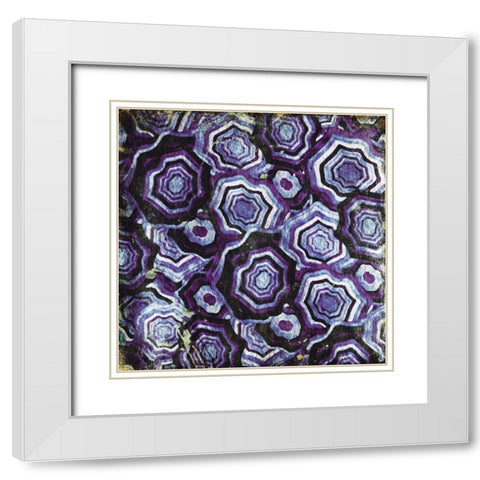 Mix Of Purple Chips White Modern Wood Framed Art Print with Double Matting by Grey, Jace