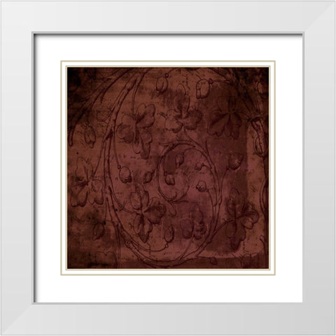 Pattern 1 White Modern Wood Framed Art Print with Double Matting by Grey, Jace