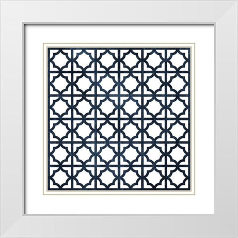 Blue glass Clean White Modern Wood Framed Art Print with Double Matting by Grey, Jace