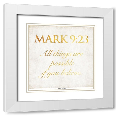 Mark White Modern Wood Framed Art Print with Double Matting by Grey, Jace