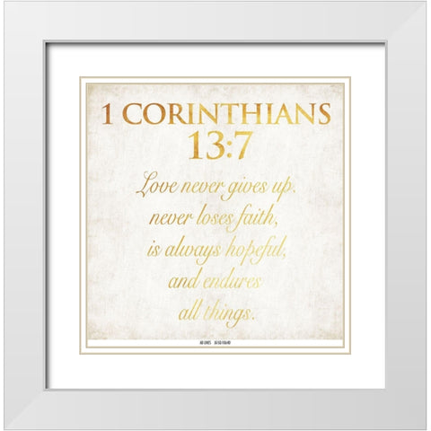 Corinthians White Modern Wood Framed Art Print with Double Matting by Grey, Jace
