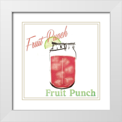 Fruit Punch Jar White Modern Wood Framed Art Print with Double Matting by Grey, Jace