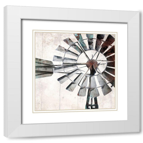 Mechanical Breeze White Modern Wood Framed Art Print with Double Matting by Grey, Jace