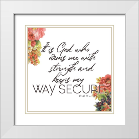 Way Secure White Modern Wood Framed Art Print with Double Matting by Grey, Jace