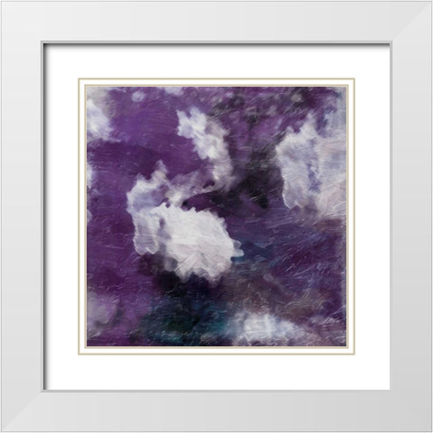 Purple Atmosphere 1 White Modern Wood Framed Art Print with Double Matting by Grey, Jace