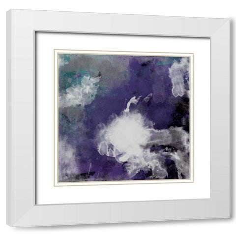 Watercolor 2 plum White Modern Wood Framed Art Print with Double Matting by Grey, Jace