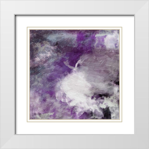 Purple Atmosphere 2 White Modern Wood Framed Art Print with Double Matting by Grey, Jace