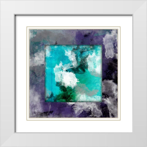 Watercolor Border Mate White Modern Wood Framed Art Print with Double Matting by Grey, Jace