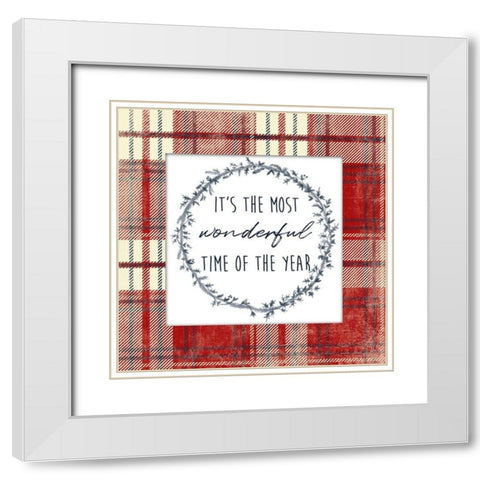 Wonderful Time 1 White Modern Wood Framed Art Print with Double Matting by Grey, Jace