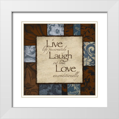 LLL 2 White Modern Wood Framed Art Print with Double Matting by Grey, Jace