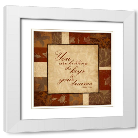 Keys White Modern Wood Framed Art Print with Double Matting by Grey, Jace