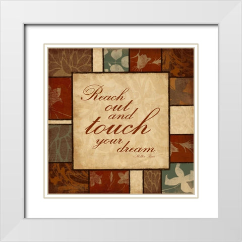 Reach White Modern Wood Framed Art Print with Double Matting by Grey, Jace