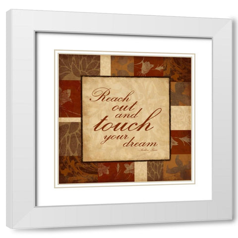Reach White Modern Wood Framed Art Print with Double Matting by Grey, Jace