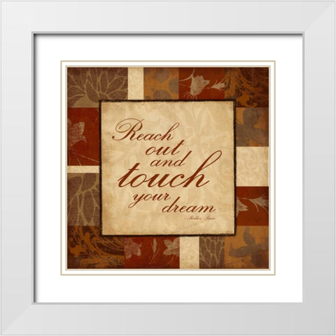 Reach White Modern Wood Framed Art Print with Double Matting by Grey, Jace