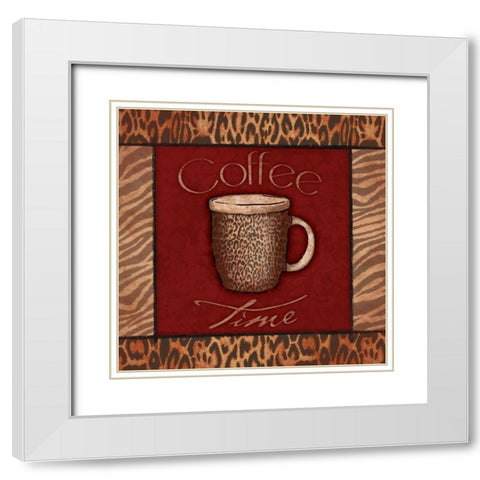 Coffee time White Modern Wood Framed Art Print with Double Matting by Grey, Jace
